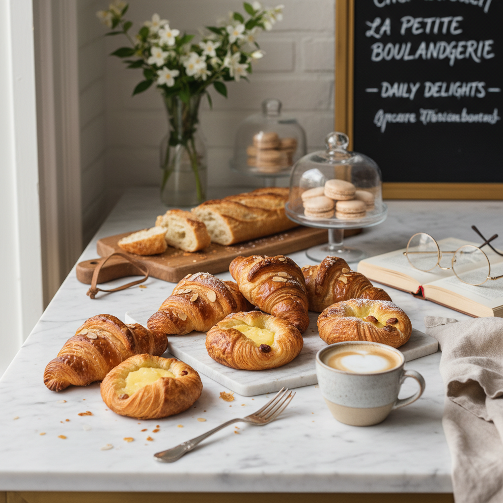 French bakery pastries photography