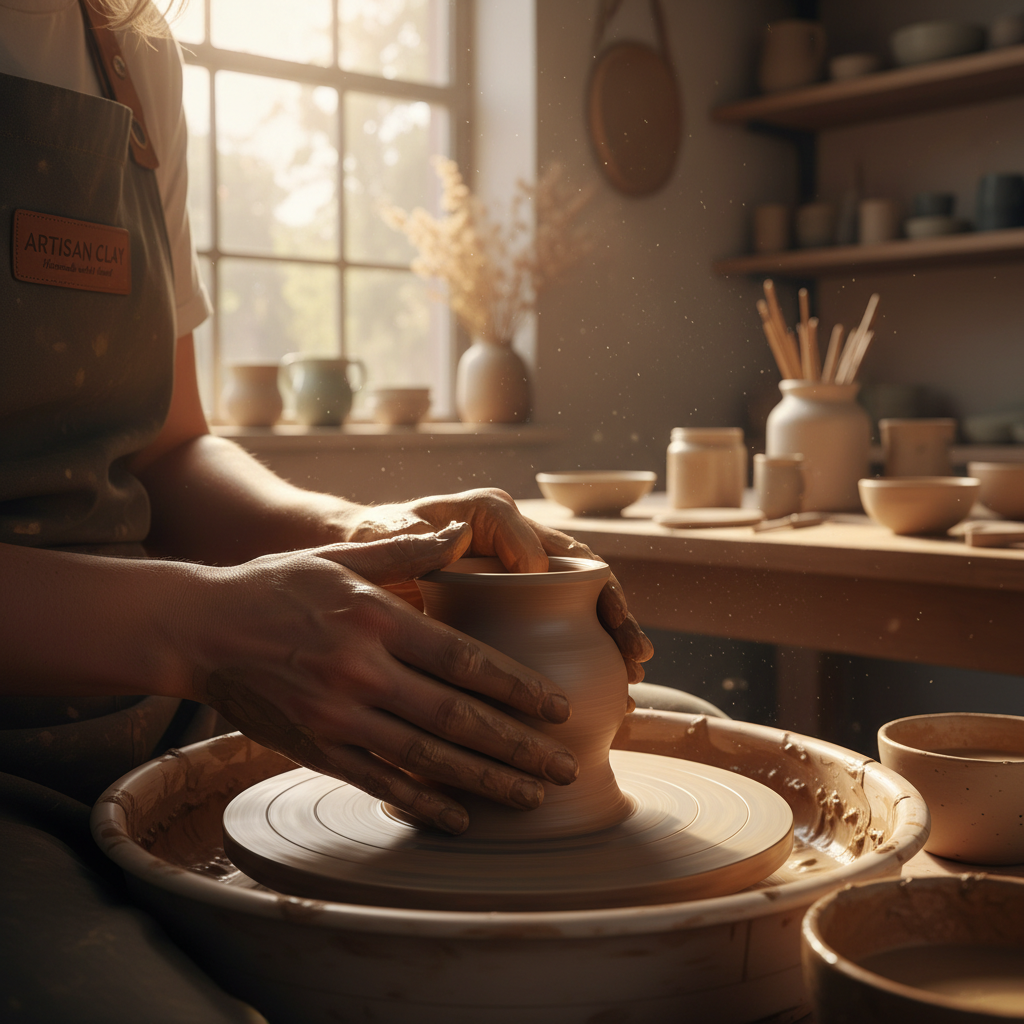 Pottery artisan behind-the-scenes
