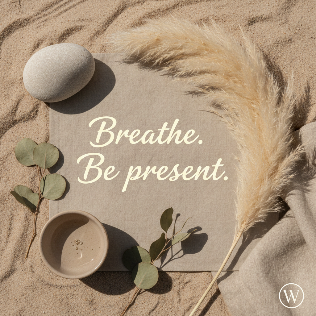 Wellness mindfulness quote graphic