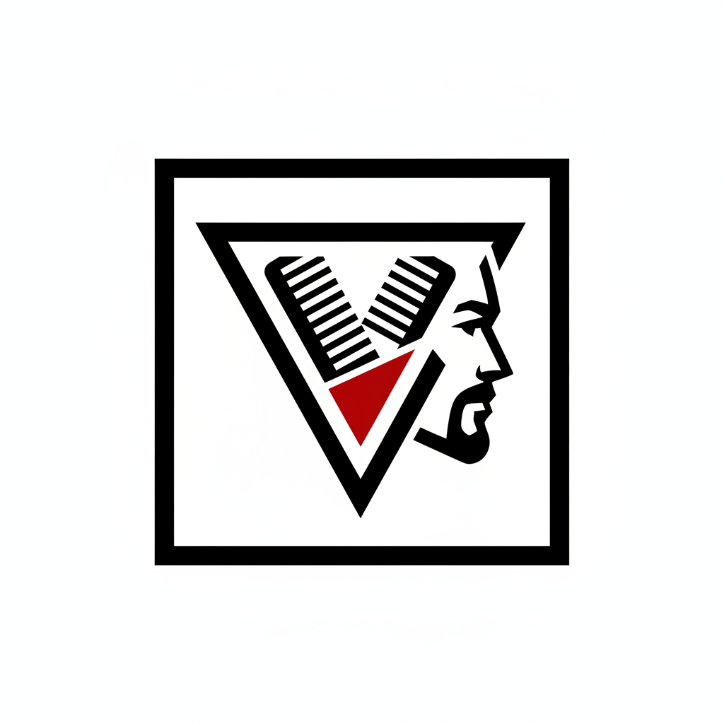 Bold barbershop logo with masculine edge
