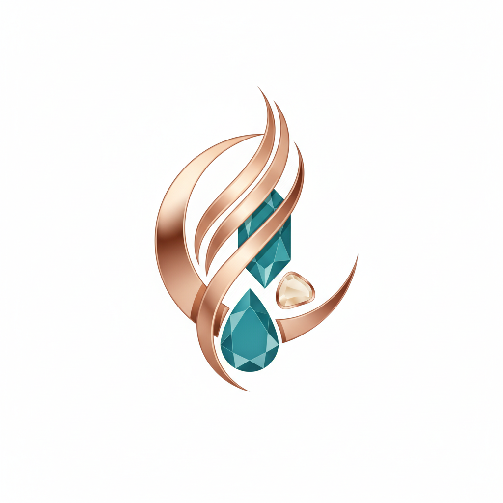 Artisan jewelry logo with bohemian elegance