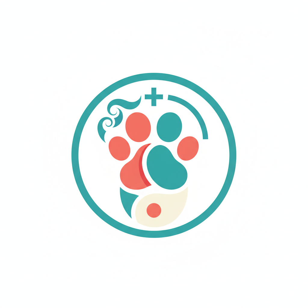 Playful pet care logo with friendly vibe